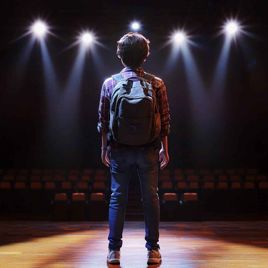 Theater kid on stage